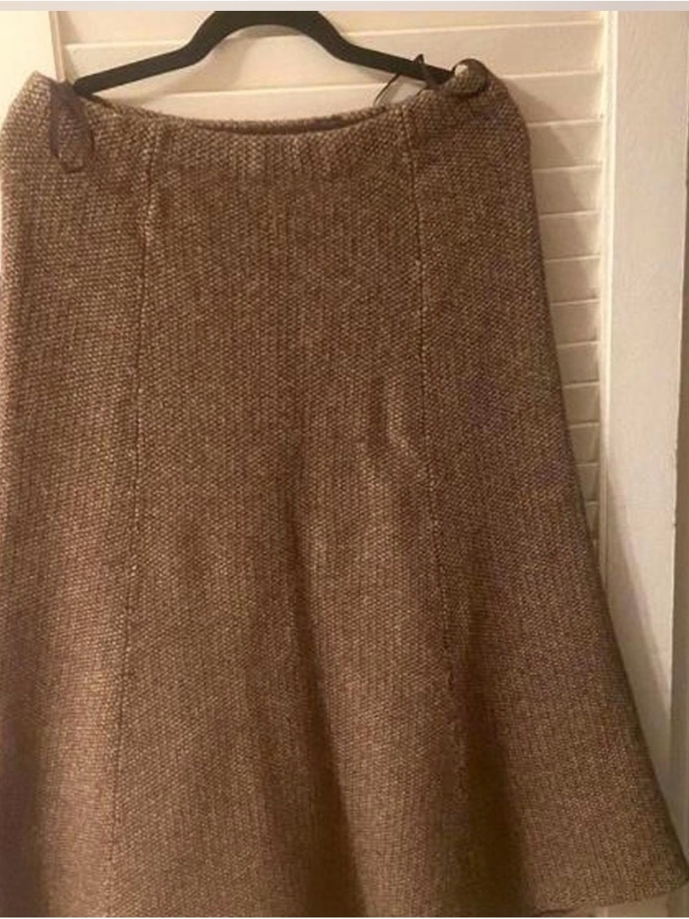 Ralph Lauren Brown Tweed A-Line Midi Skirt - Picture 3 of 5